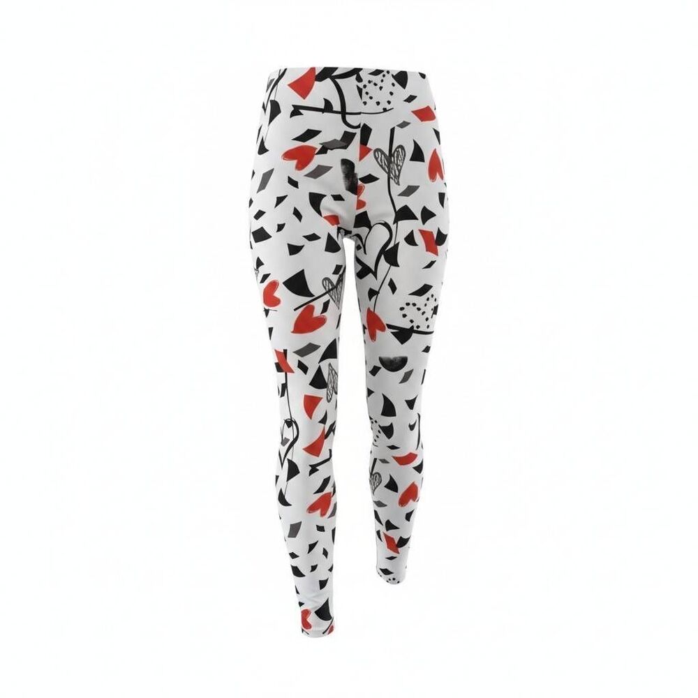 White Leggings with Hearts